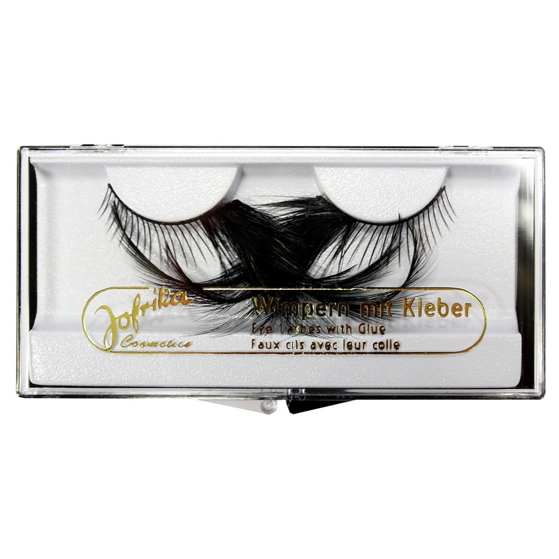 Black feather eyelashes deluxe