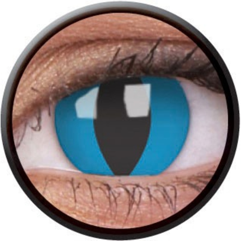 Blue cat eye contact lenses