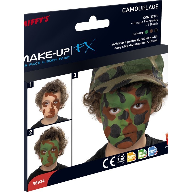 Camouflage face and body paint camouflage makeup