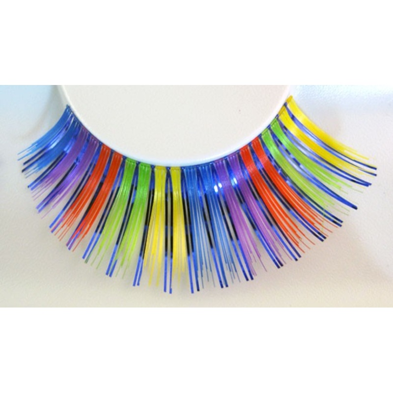 Colorful metallic party lashes