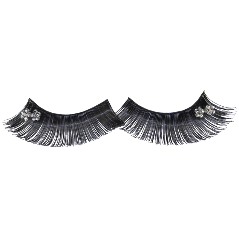 Eyelashes With Sparkling Flowers