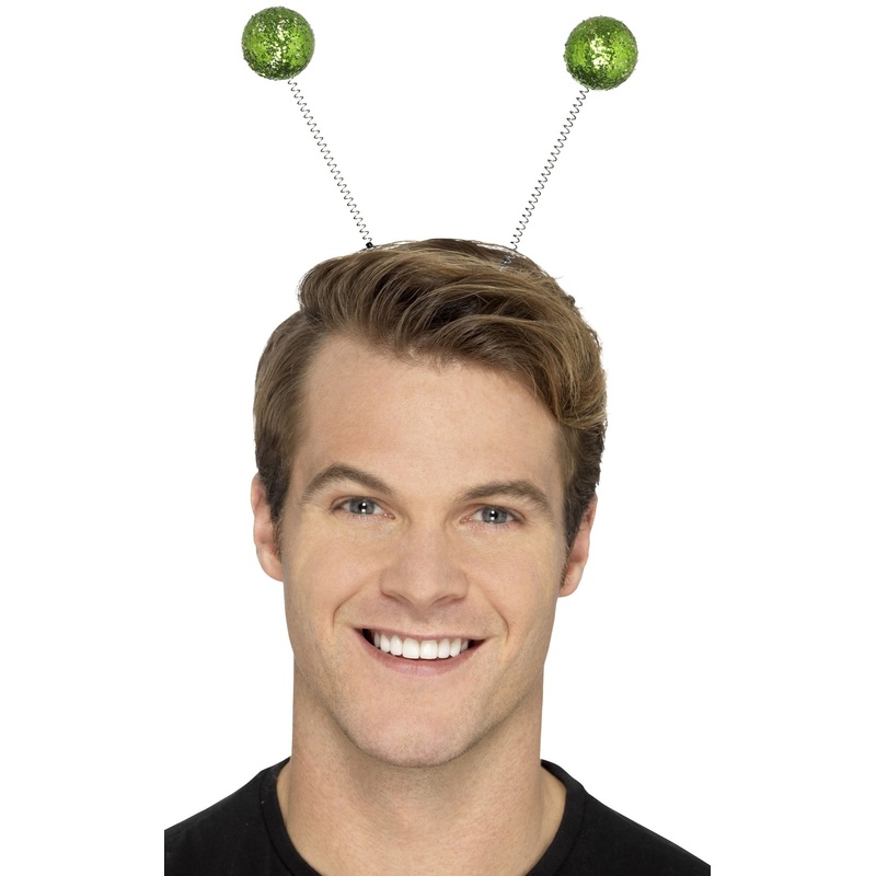 Funny glitter ball headband green