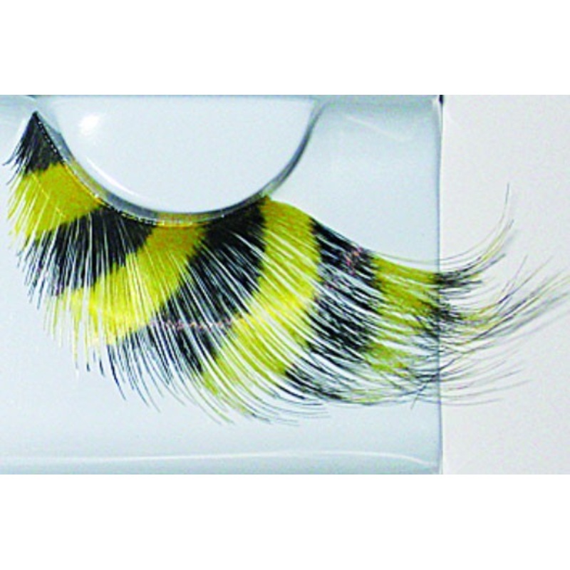 Glamorous maxi eyelashes with bee pattern