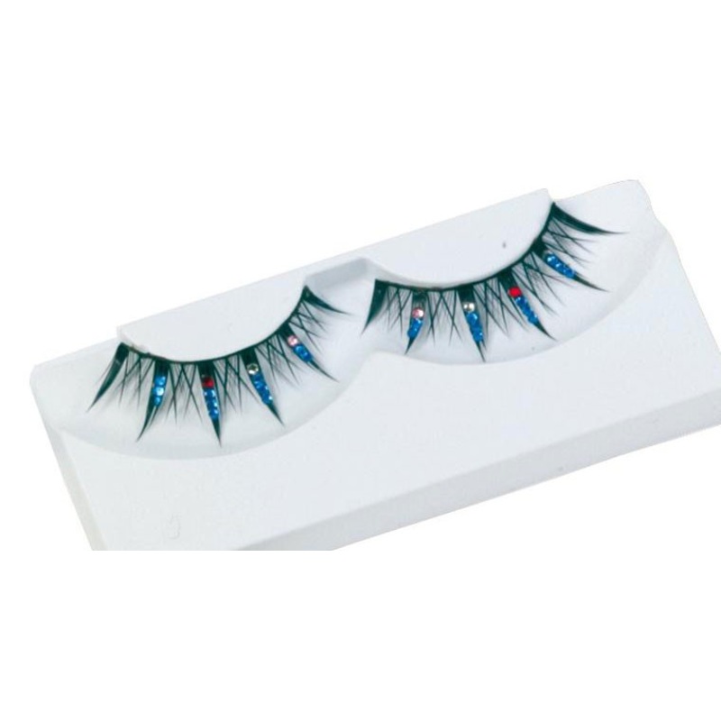 Glitter rhinestone eyelashes colorful