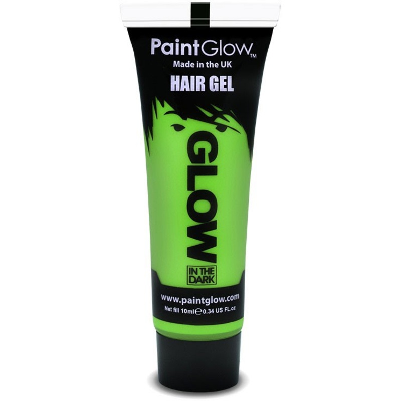 Green glowing neon hair gel