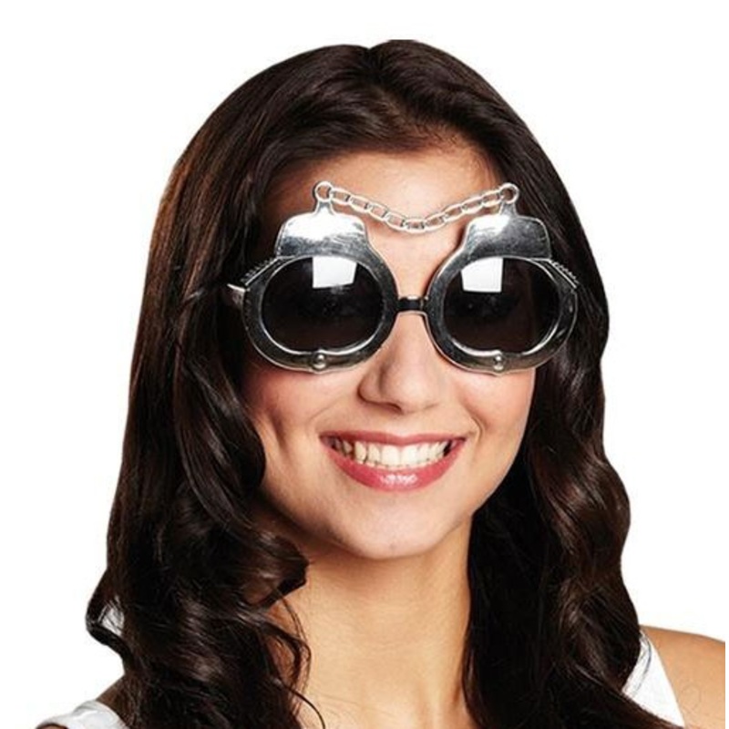 Handcuffed glasses with tinted lenses