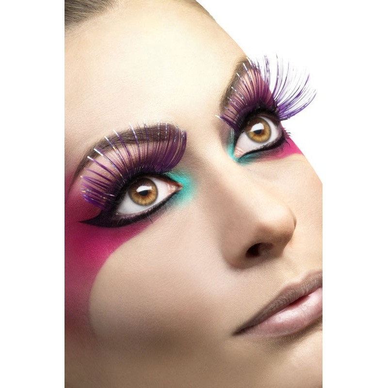 Long purple eyelashes