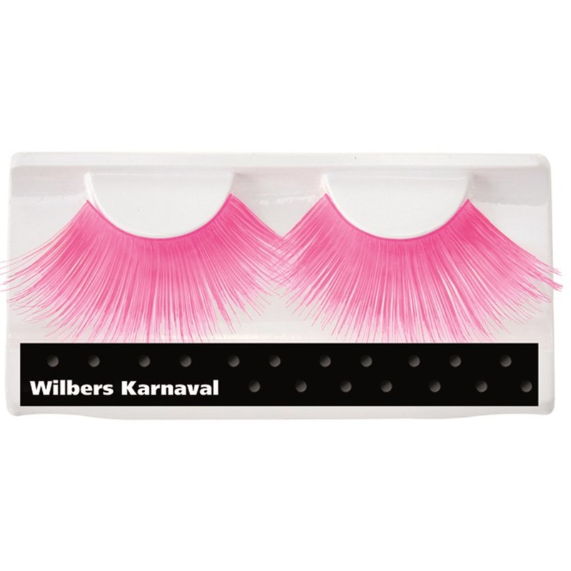 Neon pink jumbo eyelashes