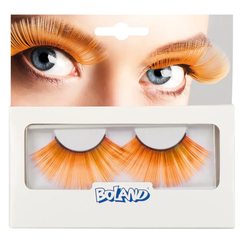 Orange colored XXL eyelashes