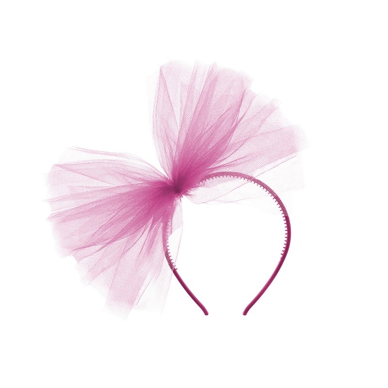 Pink Isi headband with tulle decoration