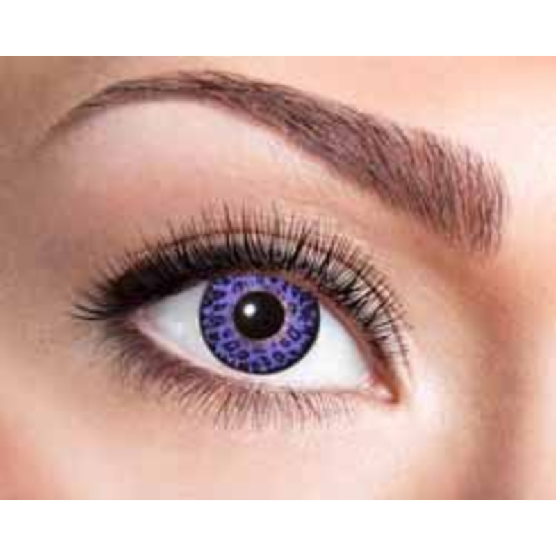 Purple leopard contact lens