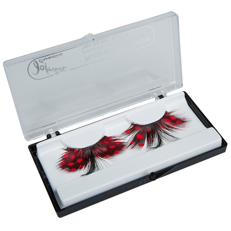Red-black premium feather eyelashes