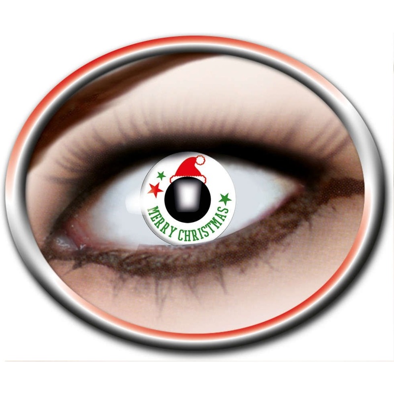 Santa hat annual contact lens