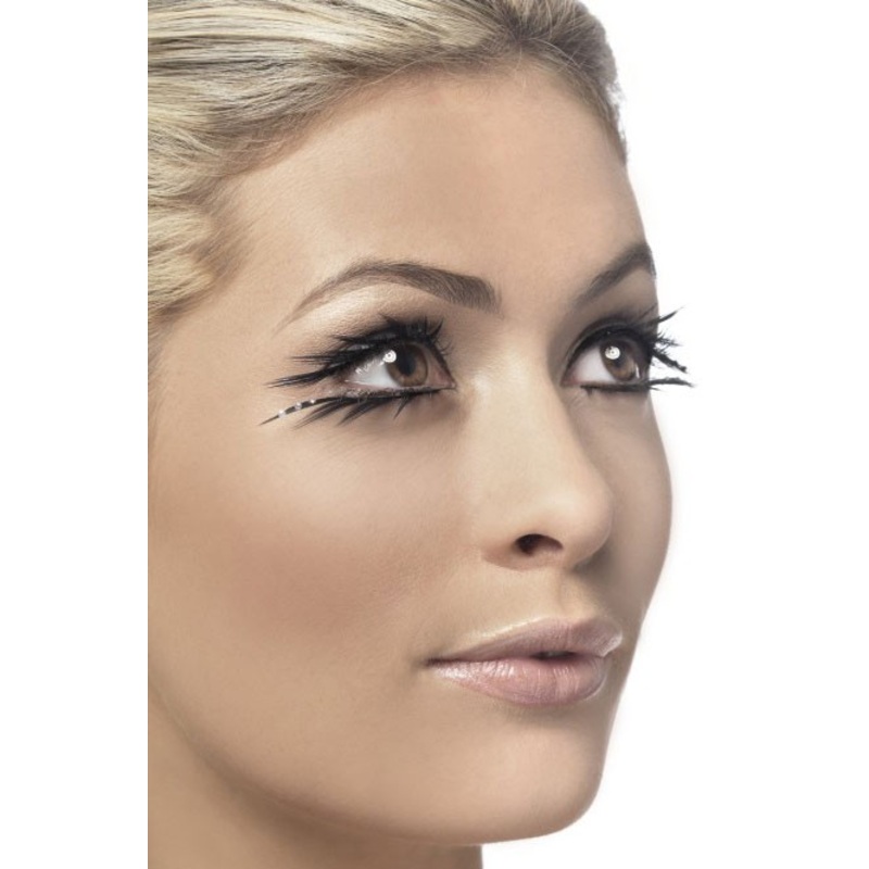 Sexy fake eyelashes with rhinestones