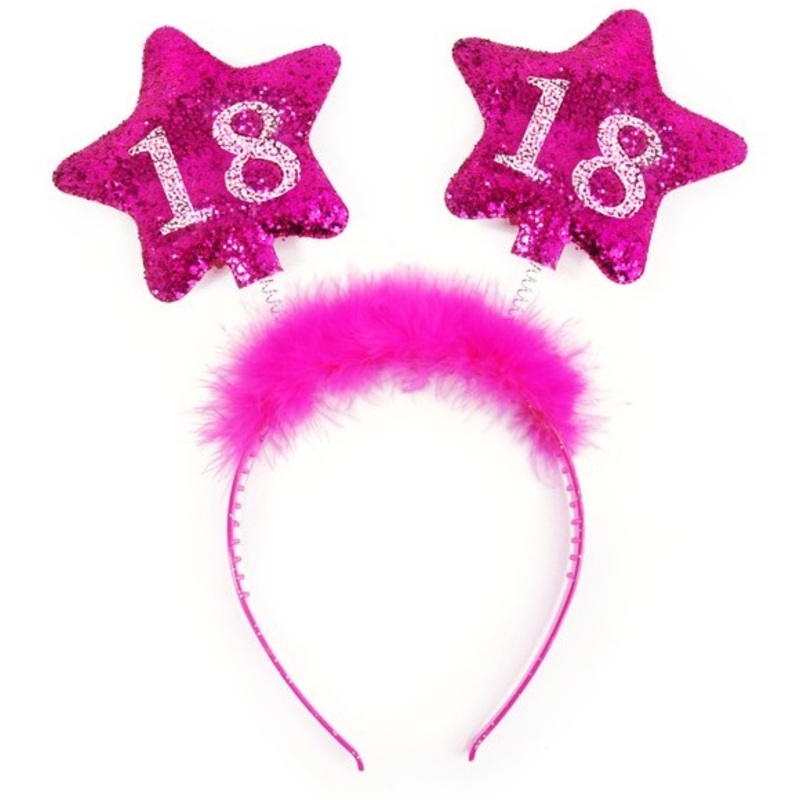 Shiny 18th Birthday headband 13cm
