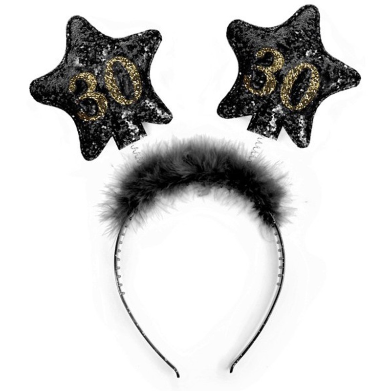 Shiny 30th Birthday headband 13cm