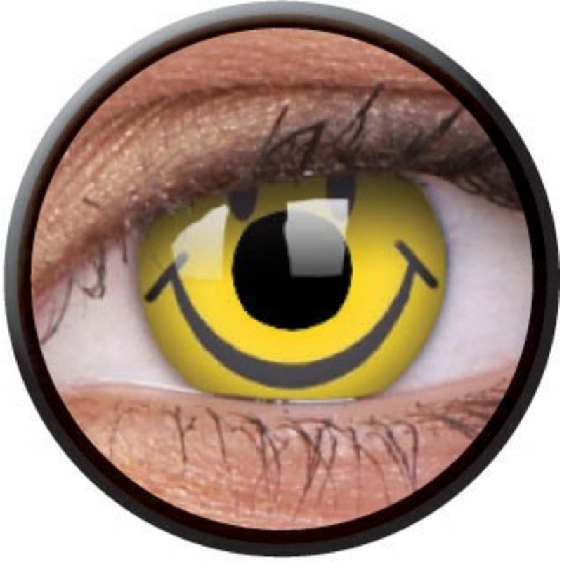 Smiling smiley contact lenses