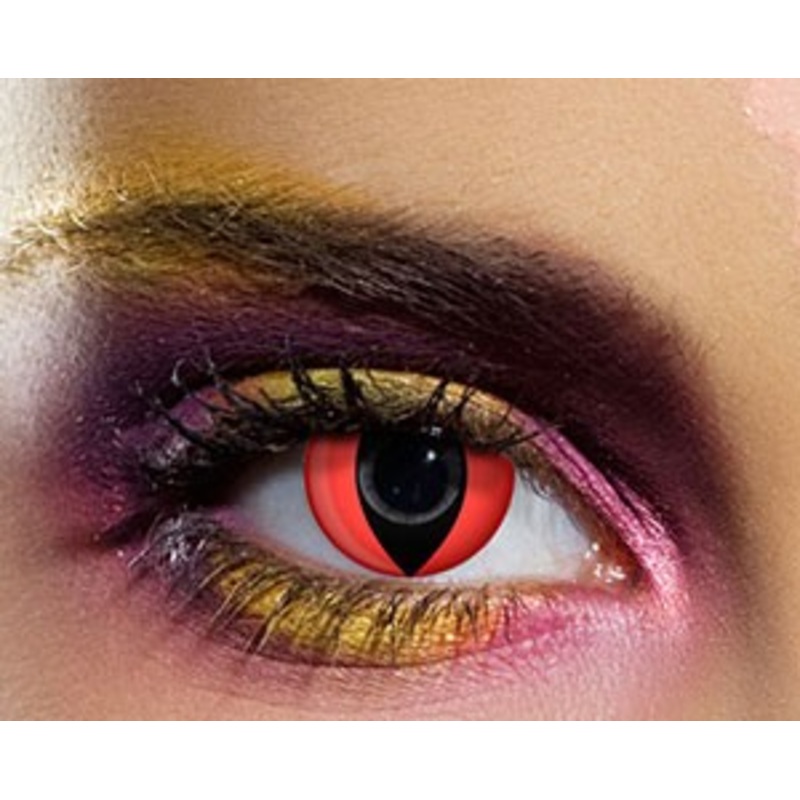 Stealthy red contact lenses