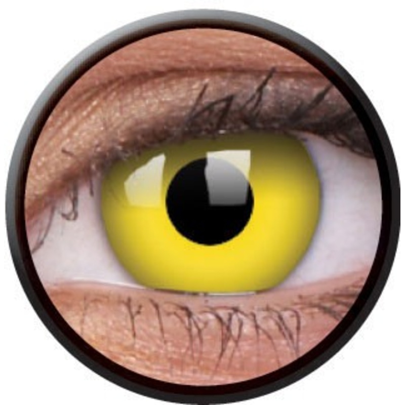 Sunny yellow contact lenses