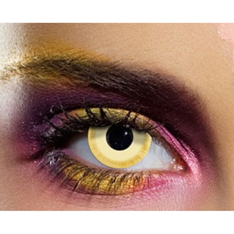 Yellow costume contact lens