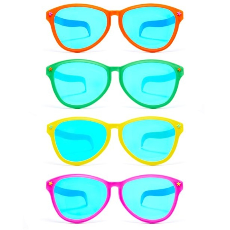 1 jumbo glasses in different colors 28cm
