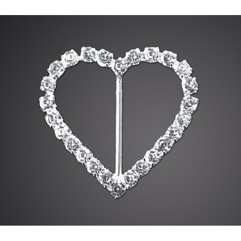 2 heart buckles 30mm