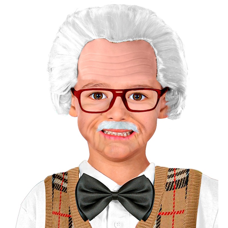 3-piece grandpa wig set for children