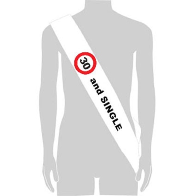 30 And Single Sash In White