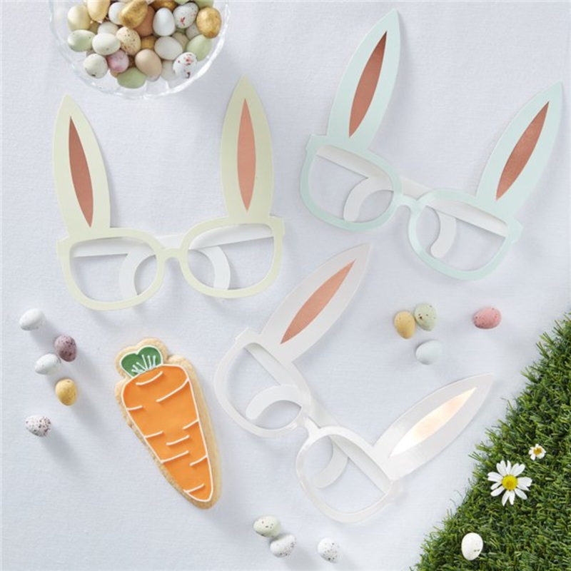 8 Easter bunny party glasses