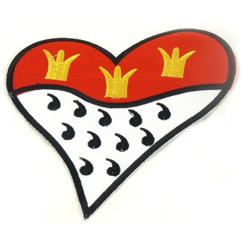 Cologne iron-on patch heart coat of arms