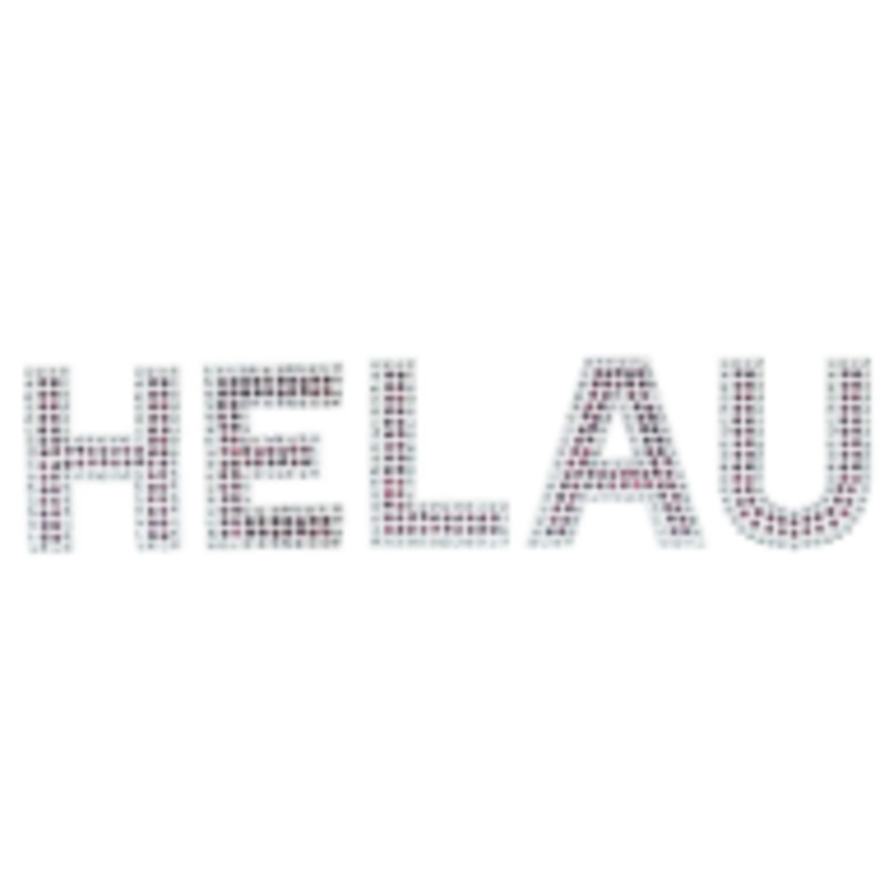 Iron-on image Helau with rhinestones