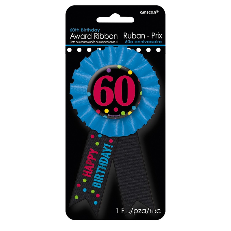 Noble lapel pin Celebration 60th birthday with colorful dots