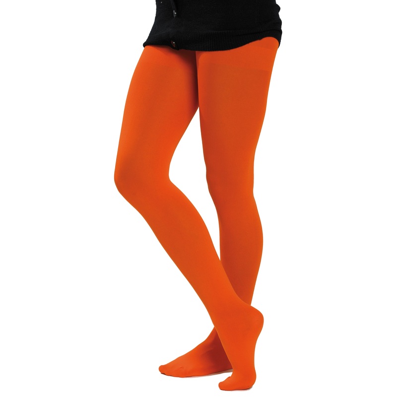 Opaque tights orange