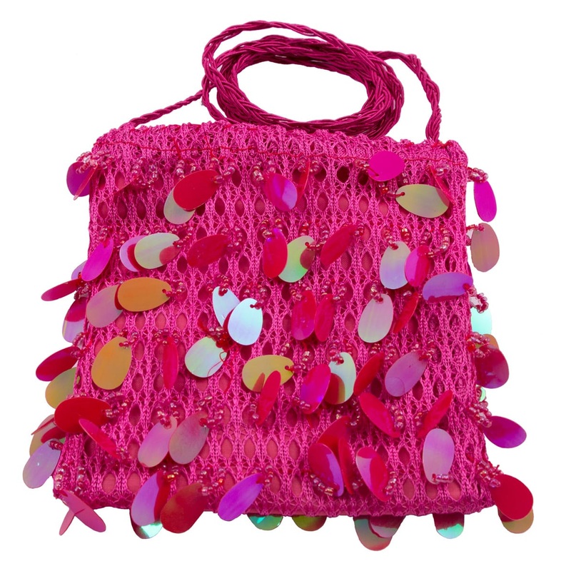 Pink XXL sequin bag