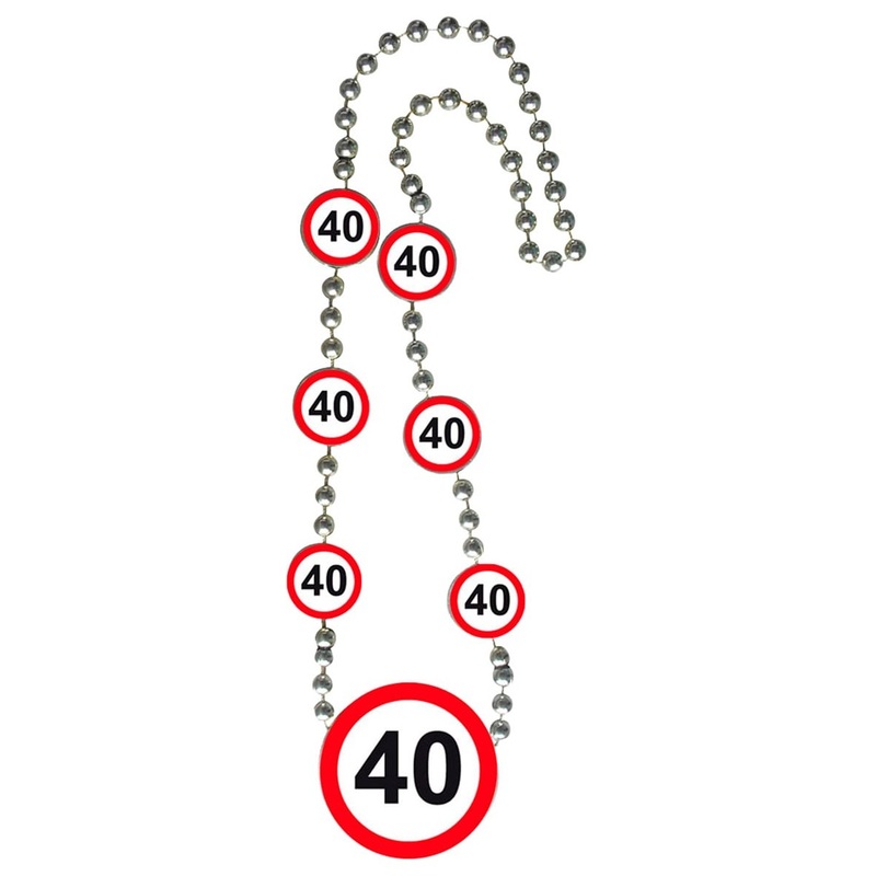 Road sign 40 necklace
