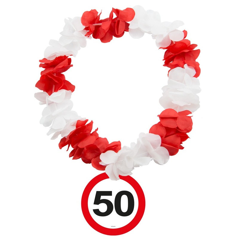 Traffic sign 50 Hawaiian chain
