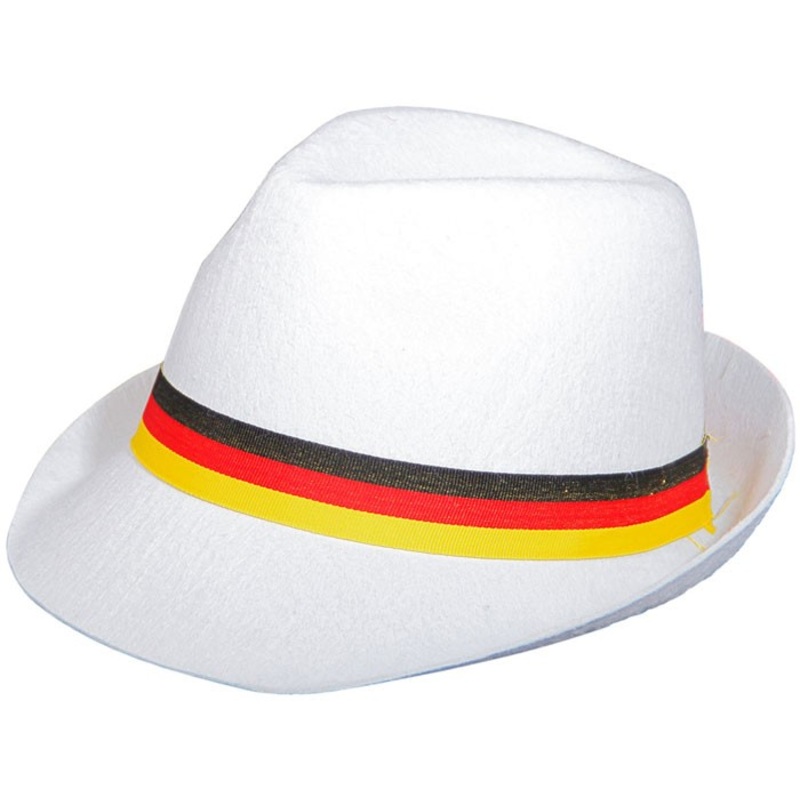 White party hat with Germany ribbon