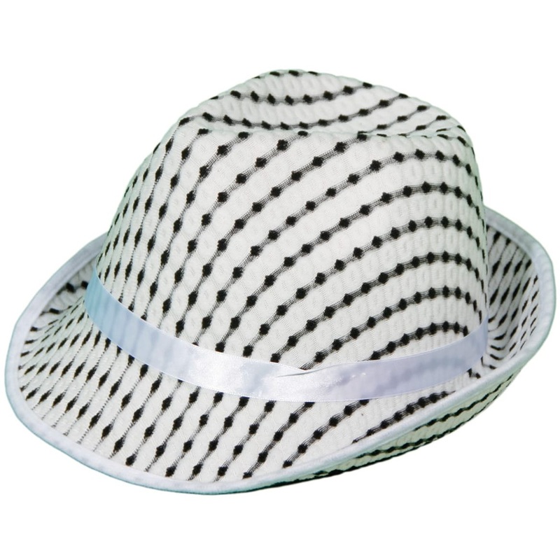 White psychedelic hat