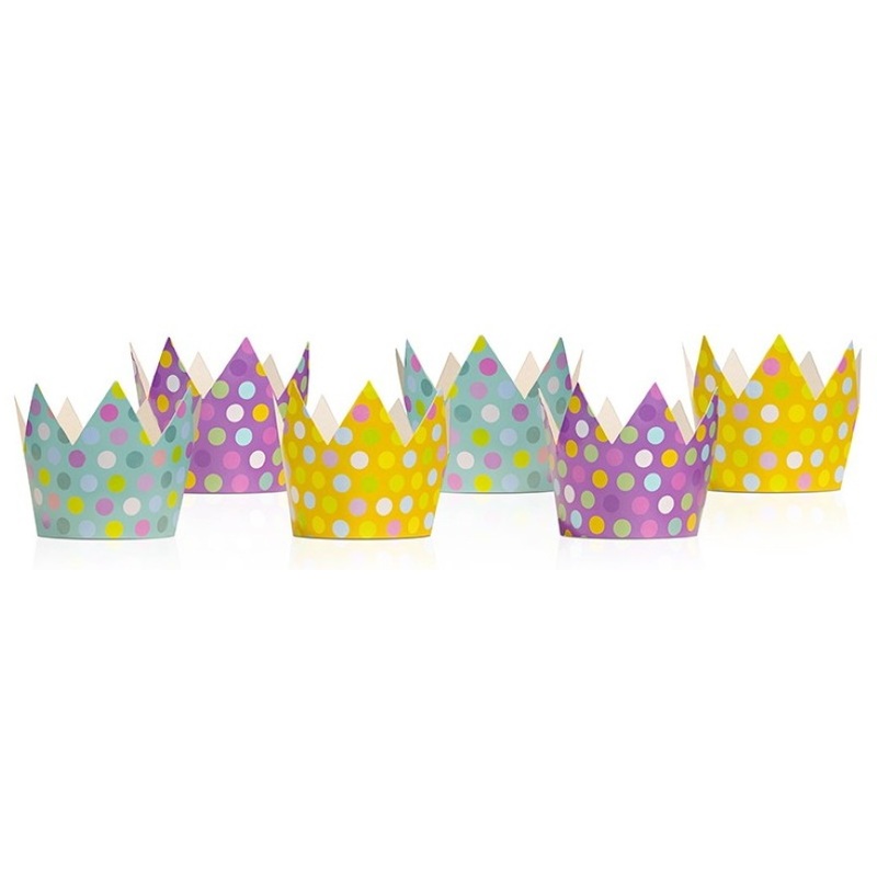 6 colorful party mix cones 10cm
