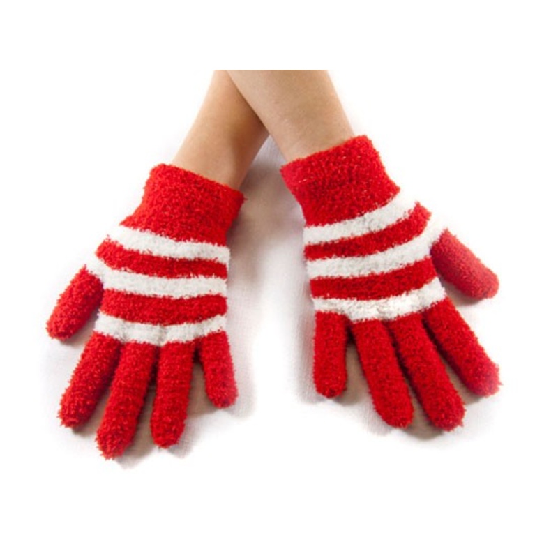 Cozy Caldo gloves in red and white