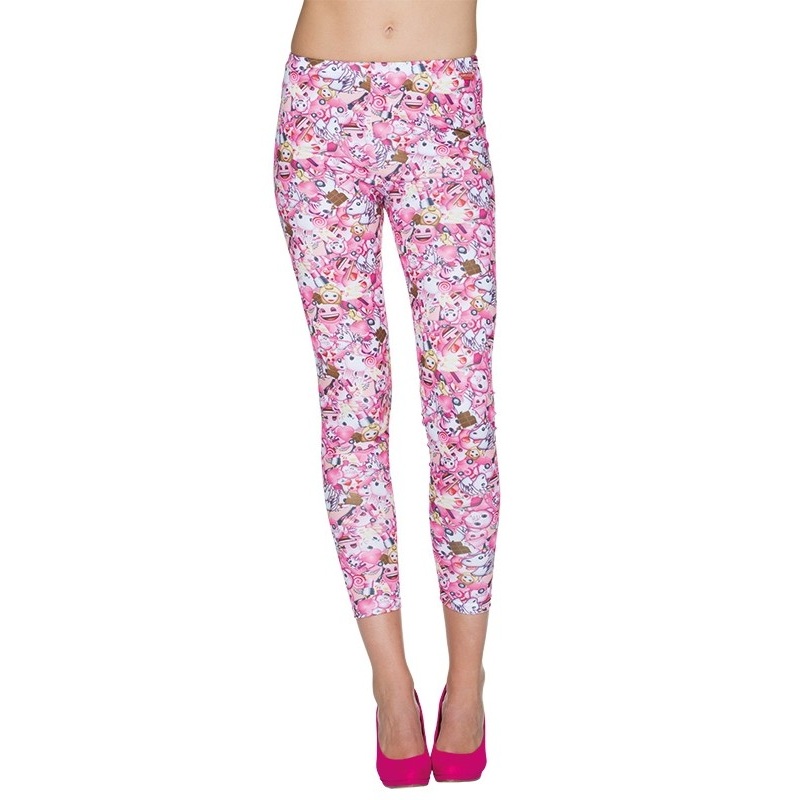 Emoticon women's leggings in pink S