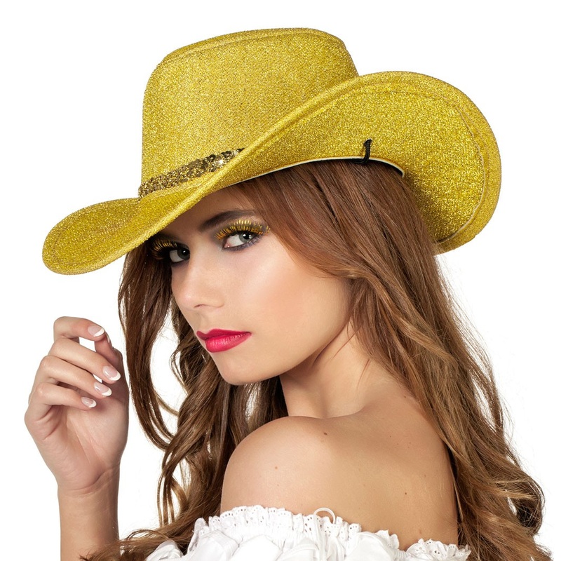 Glitter cowboy hat gold