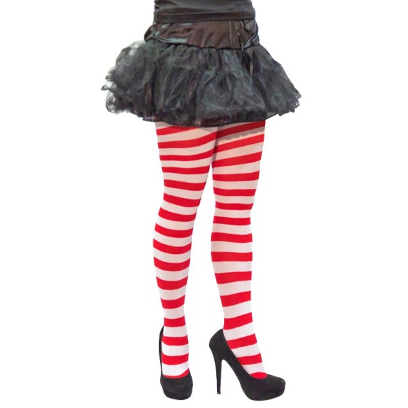 Red striped tights