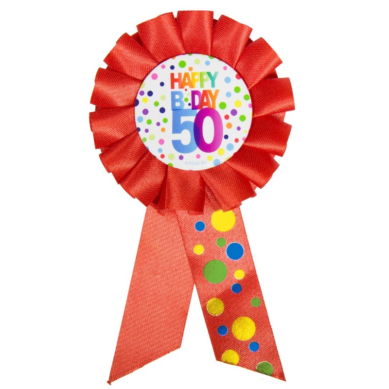 Splendid 50th Birthday Button