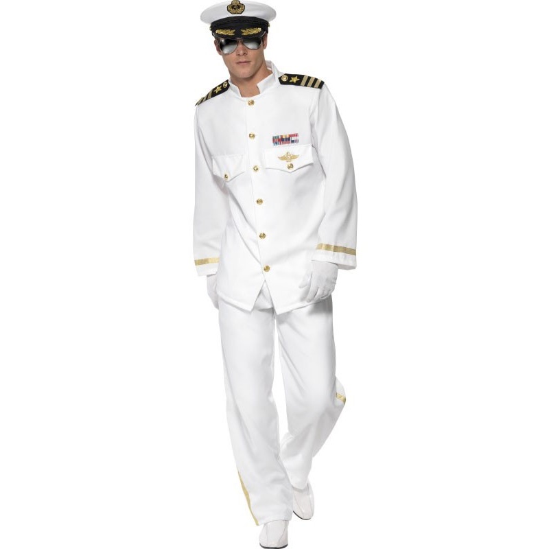 White captain men's costume M