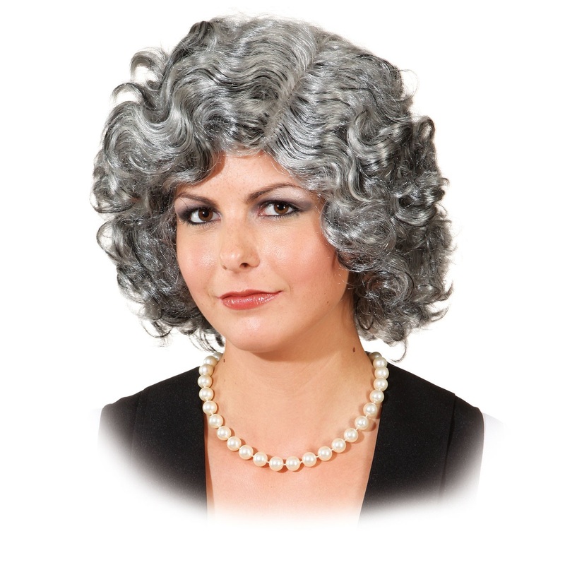 Women's gray wavy wig