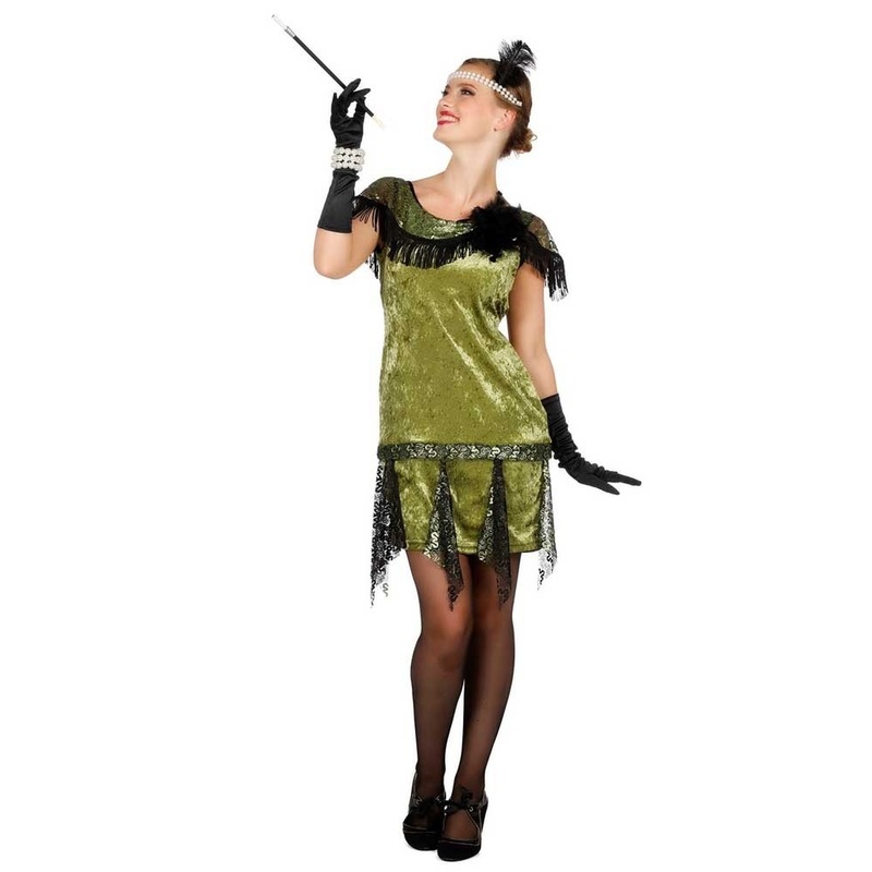 20s flapper dress Irene green 36