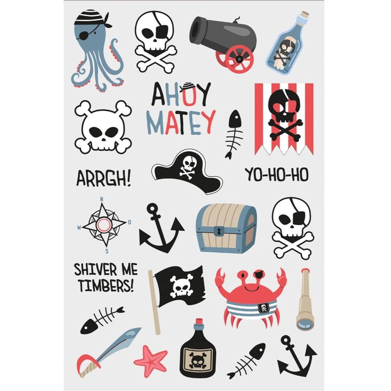 25 Kaper Crew Pirate Party Tattoos
