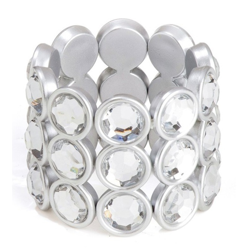 Wide disco bracelet
