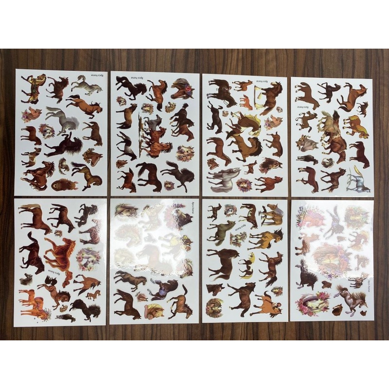 8 sheets of horse tattoos